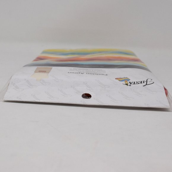 Fiesta Ware Half Apron Unisex One Size Adjustable Waist Ties Rainbow Stripes New - Picture 7 of 11